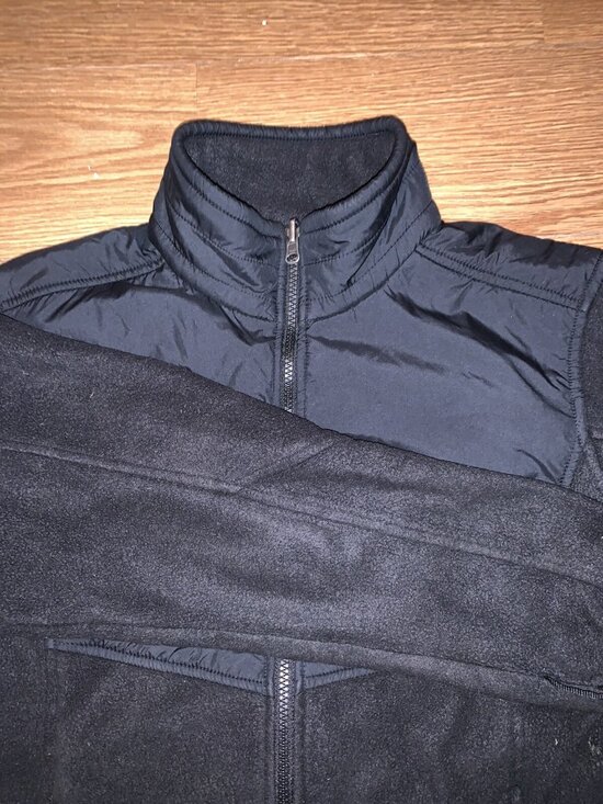 Columbia Other - Columbia Fleece Nylon Windbreaker Jacket Men’s Large Black Full Zip